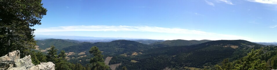 Panoramic view from the path to the summit