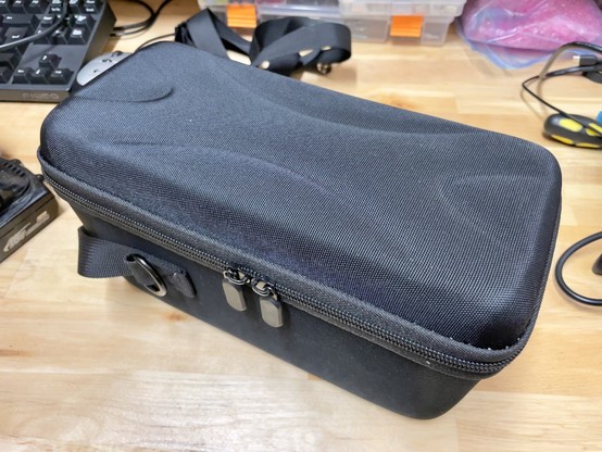 IC-705 with ARK-705 protector in perfectly fitting black case.