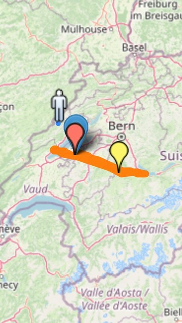 Travel of the radiosonde 