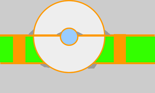 cross section of a coaxial line embedded into the edge of a printed circuit board