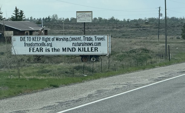 DIE TO KEEP Right of Worship, Consent, Trade, Travel.

freedomcells.org

naturalnews.com

FEAR is the MIND KILLER